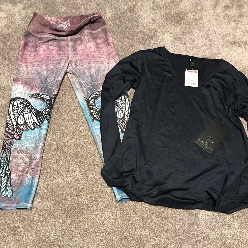 Exercise pants and shirt